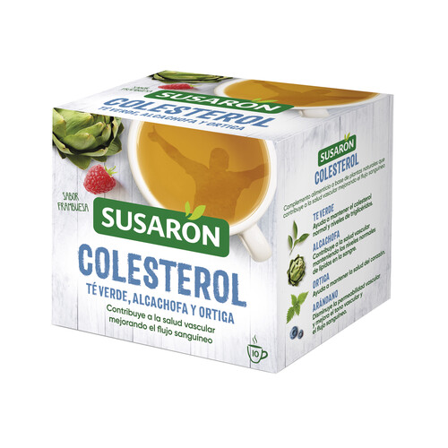 SUSARON Colesterol Infusión té verde, alcachofa y ortiga 10 uds. 13 g.