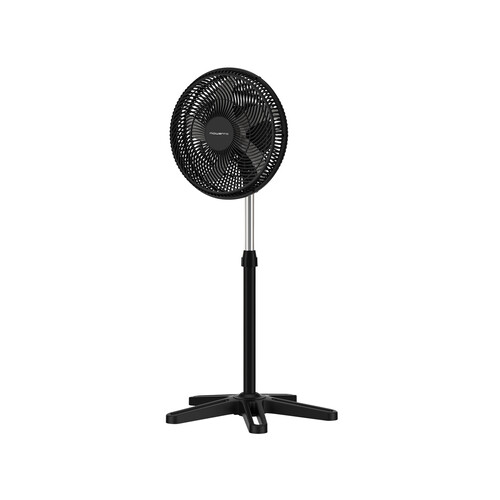 Ventilador de pie ROWENTA VU3310, 70W, diámetro 40cm, 3 velocidades, color negro, altura 120cm.