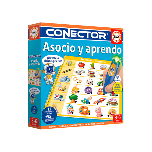 Juego conector asocio y aprendo, 3-6 años, EDUCA.