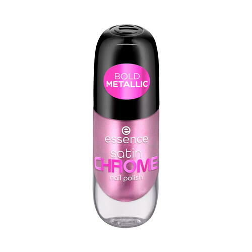 ESSENCE Satin chrome tono 02 Artificial pinktelligence Esmalte de uñas cromado rosa frio.