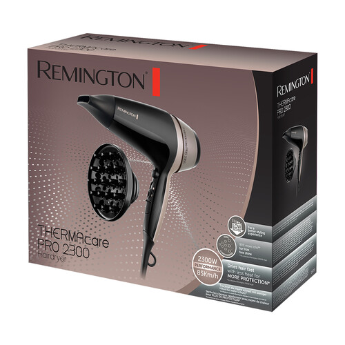 Secador de pelo REMINGTON Thermacare Pro D5715, iónico, 2100W, 2 velocidades, 3 temperaturas.