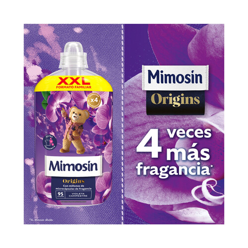 MIMOSIN Origins Suavizante concentrado con aroma a violeta campestre 1710 ml, 95 lavados.