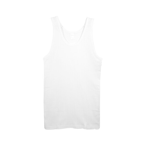 Camiseta interior clásica de tirantes anchos ABANDERADO 300, color blanco, talla M.