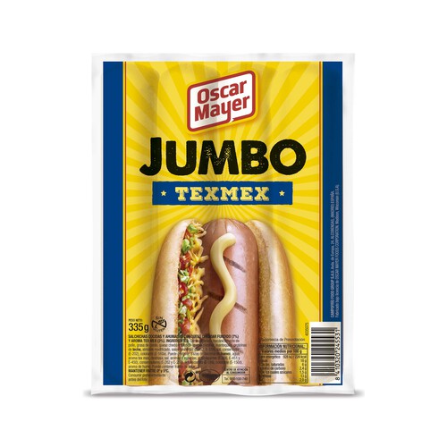 OSCAR MAYER Salchichas tex mex OSCAR MAYER Jumbo 335 g.