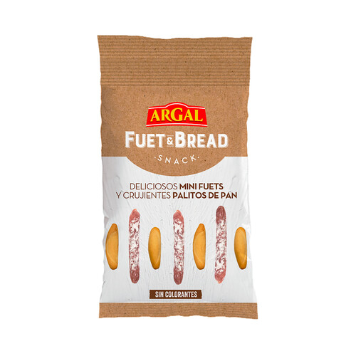ARGAL Mii fuets con palitos crujientes de pan ARGAL Fuet & bread 34 g.