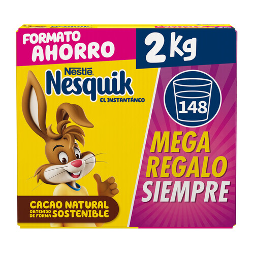 NESQUIK de NESTLÉ Cacao en polvo 2 kg.