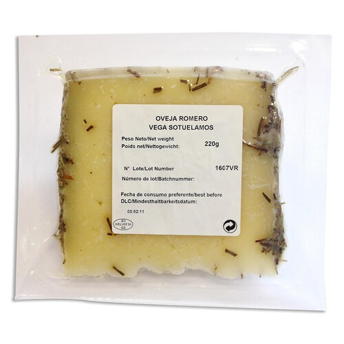 VEGA SOTUELAMOS Queso de oveja al romero VEGA SOTUELAMOS 235 g.