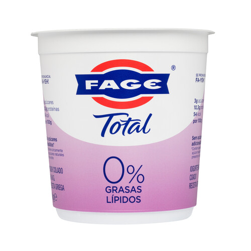 FAGE Yogur natural receta griega 0% materia grasa Total 1 kg.