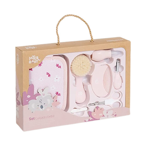 Set de higiene con neceser de koala rosa, INTERBABY.