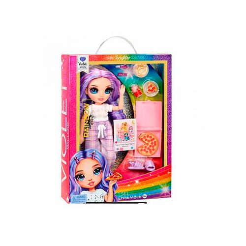 Muñeca fiesta de pijamas Violet Willow, RAINBOW HIGH.