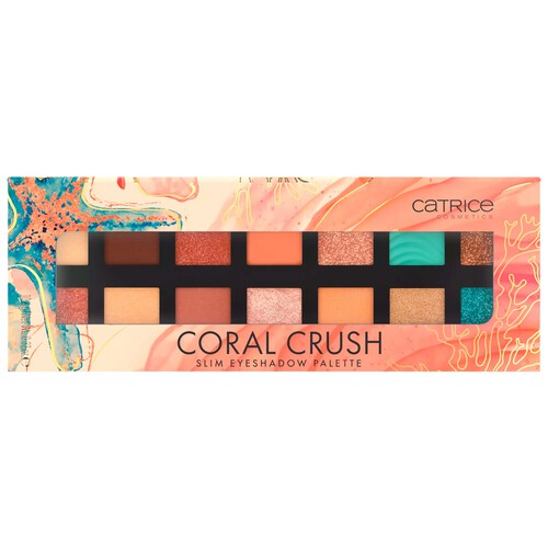 CATRICE Slim coral crush Paleta con 14 sombras de ojos de larga duración.