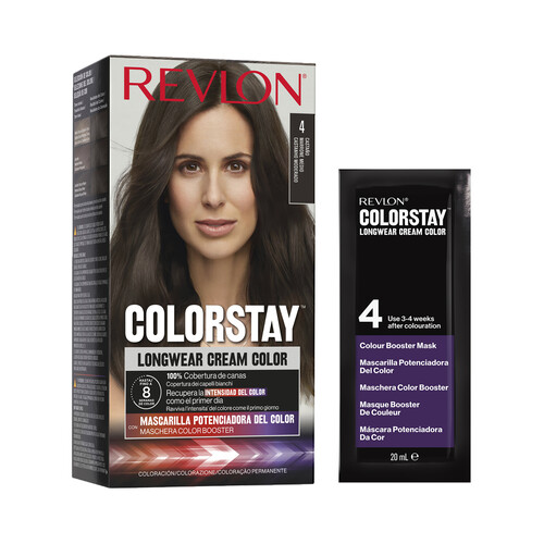 REVLON Coloración permanente tono 4 Castaño REVLON Colorstay.