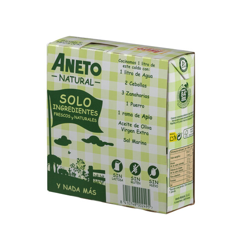 ANETO caldo de verduras natural ANETO 2 x 330 ml.