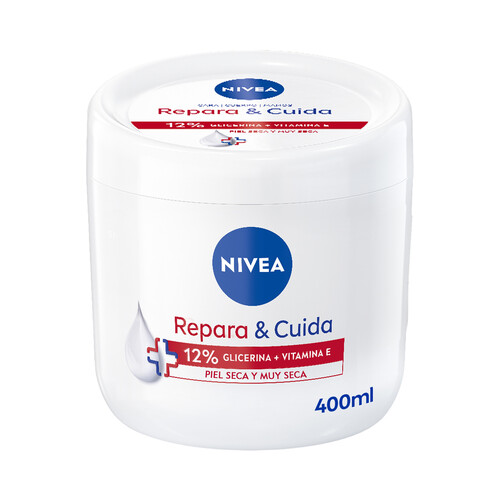 NIVEA Repara & cuidad Crema corporal hidratante para pieles secas y muy secas 400 ml.