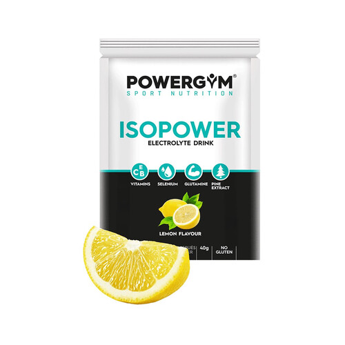 POWERGYM Isopower Bebida de electrolitos con sabor a limón 40 g.