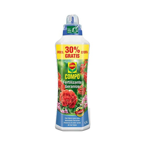 Fertilizante para geranios y plantas con flor COMPO 1,3 L.