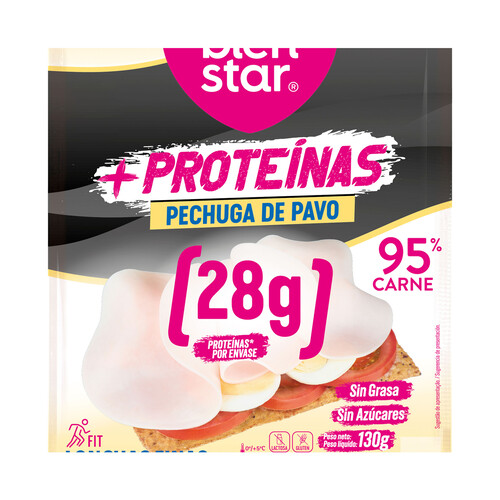 EL POZO + Proteínas Pechuga de pavo cortada en lonchas y con alto contenido en proteina 130 g.