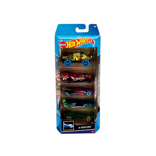 HOT WHEELS - Paquete de 5 autos a escala 1:64, regalo para coleccionistas y niños a partir de 3 años (los estilos pueden variar), 1806