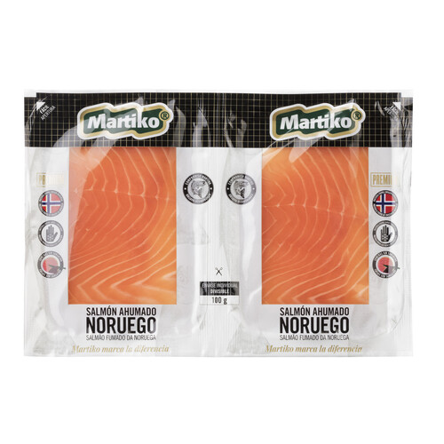 MARTIKO Salmón ahumado Noruego MARTIKO pack 2 uds. 50 g.