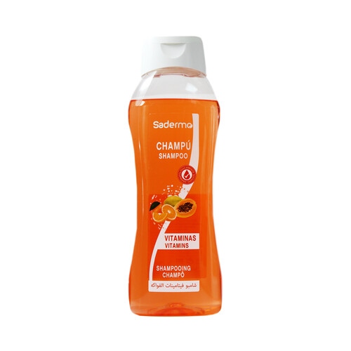 SADERMO Champú con vitaminas frutales para todo tipo de cabellos SADERMO 750 ml.