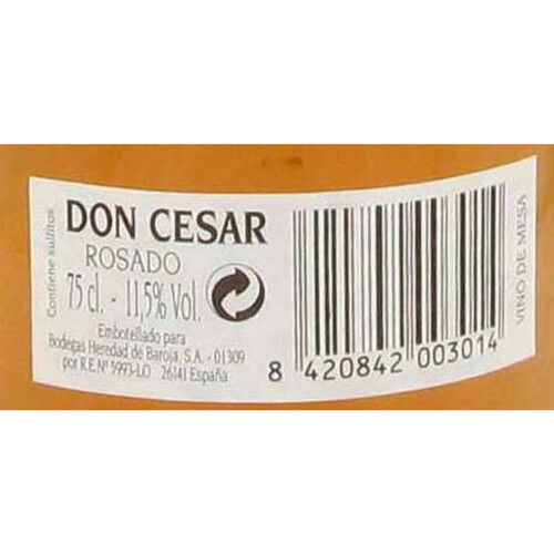 DON CÉSAR Vino rosado DON CÉSAR botella de 75 cl.