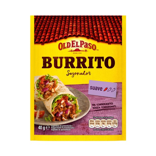 OLD EL PASO Sazonador para burritos OLD EL PASO 40 g.