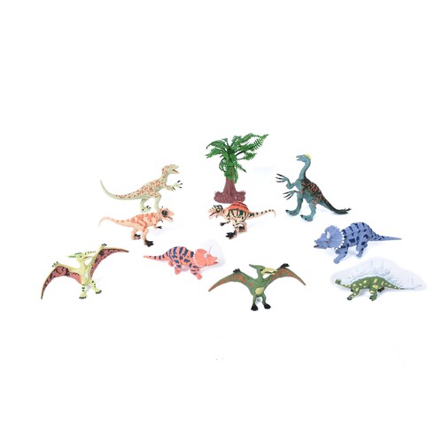 Mega set 9 dinosaurios y árbol, Dino family ONE TWO FUN ALCAMPO