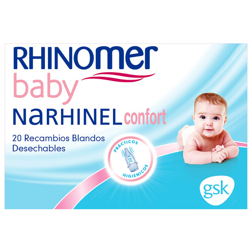 RHINOMER Recambios blandos desechables con filtro absorbente RHINOMER baby 20 uds.