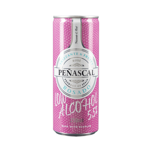 PEÑASCAL  Vino rosado frizzante con bajo contenido en alcohol lata de 25 cl.