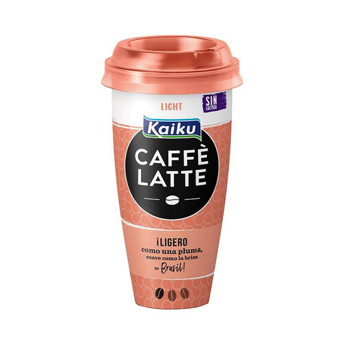 KAIKU Bebida de café con un ligero toque de leche sin lactosa KAIKU Caffe latte ligth 230 ml.