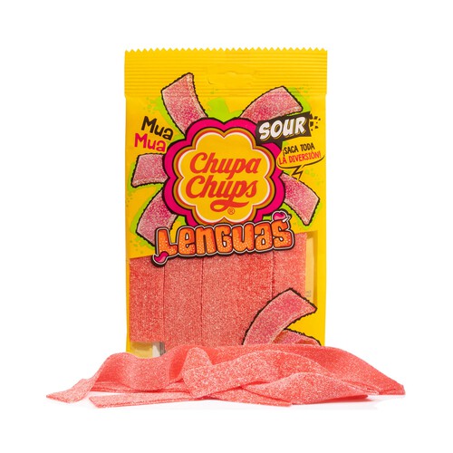 CHUPA CHUPS Caramelos de goma con azúcar CHUPA CHUPS LENGUAS 145 g.