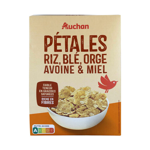 PRODUCTO ALCAMPO Cereales (arroz, trigo, cebada y avena) con miel 500 g.