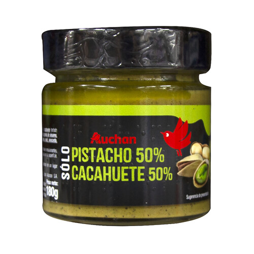 PRODUCTO ALCAMPO Crema de pistacho (50%) y cacahuete (50%) 180 g.