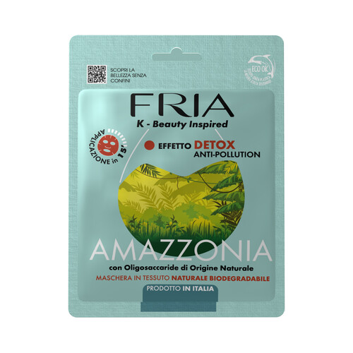 FRIA Máscarilla facial con efecto detox y antipolución, con ingredientes de origen natural FRIA Amazzonia.