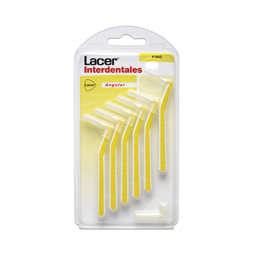 LACER Cepillo interdental fino de 0.7 mm, presando y con cabezal en ángulo LACER 6 uds.