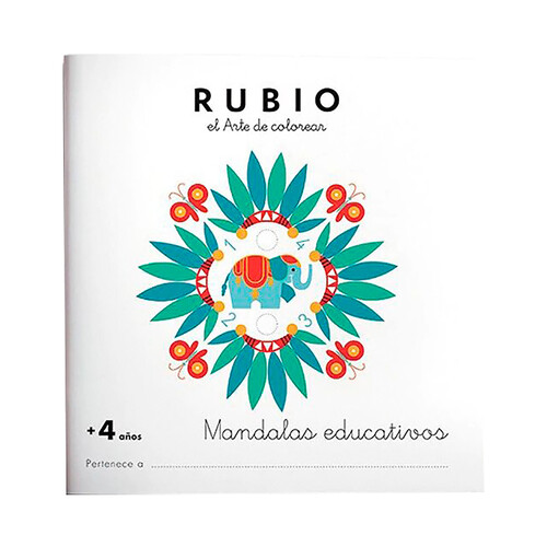 El arte de colorear: Mandalas educativos 4 años, VV. AA. Género: actividades, colorear. Editorial Rubio.