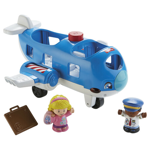 Avión viaja conmigo interactivo con 2 figuras incluidas, Little People FISHER PRICE.