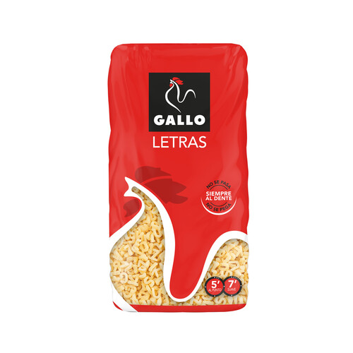 GALLO Pasta de letras GALLO paquete de 400 G.