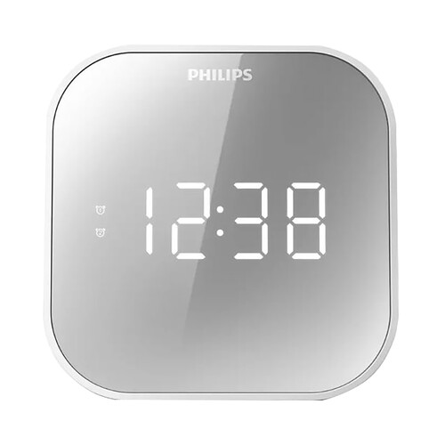 Radio reloj despertador PHILIPS TAR4406/12, alarma dual, radio FM, puerto USB.
