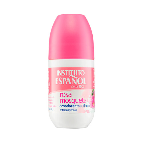 INSTITUTO ESPAÑOL Desodorante roll on para mujer con rosa Mosqueta y acción antitranspirante 75 ml.