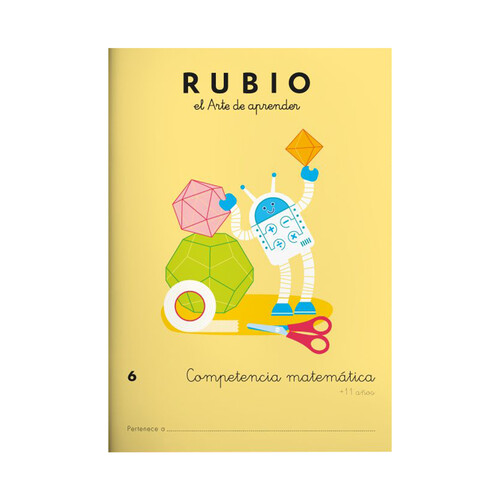 Competencia de matemáticas 6, RUBIO L. Género: activifdad. Edad: 11 años, editorial: Rubio.