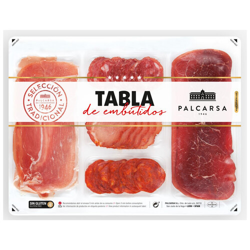 PALCARSA Tabla de embutidos, cortados en finas lonchas PALCARSA 150 g