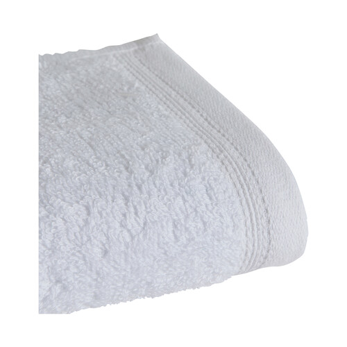 Toalla de tocador 100% algodón color blanco, 360g/m² ACTUEL.