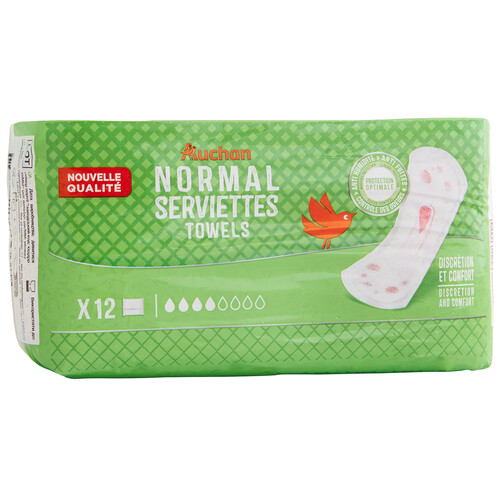 PRODUCTO ALCAMPO Compresa de incontinencia normal, para mujeres con pérdidas de orina leves a moderadas 12 uds.