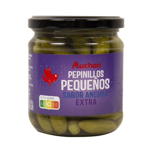 PRODUCTO ALCAMPO Pepinillos pequeños sabor a anchoa PRODUCTO ALCAMPO frasco de 180 g.