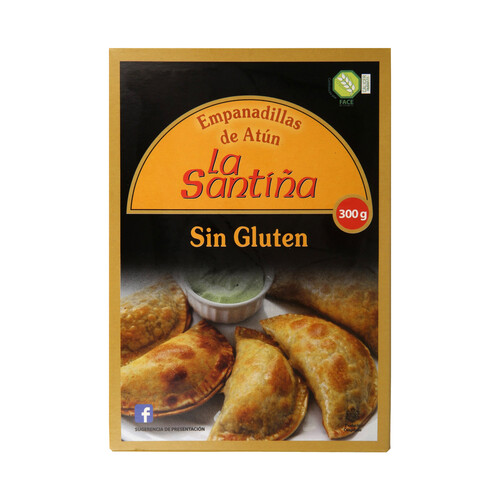 LA SANTIÑA Empanadillas rellenas de atún y elaboradas sin gluten 300 g.