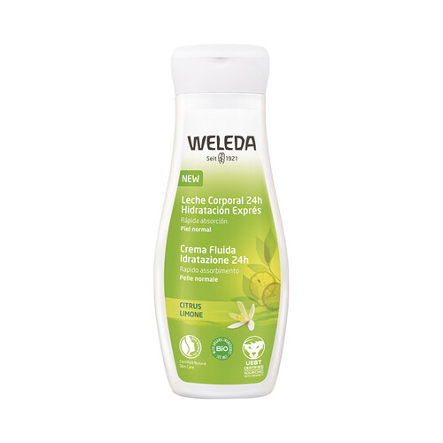 WELEDA Leche corporal hidratante para todo tipo de pieles WELEDA 200 ml.