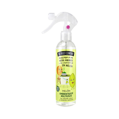 THE FRUIT COMPANY Ambientador en spray multiusos con olor a melón 250 ml.