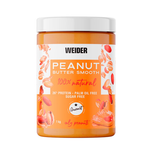 WEIDER Crema de cacahuete suave 26% proteína WEIDER 1 kg.