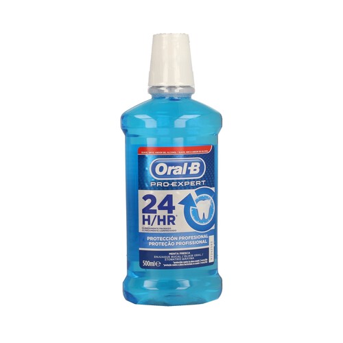 ORAL-B Enjuague bucal diario, sabor menta fresca ORAL B Pro expert 500 ml.